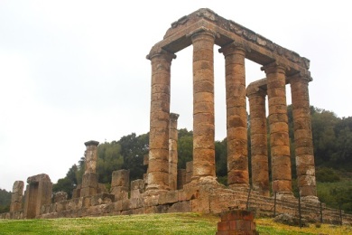 An Ancient Greek / Roman temple (Tempio di Antas) hidden in the hills behind Buggerru.