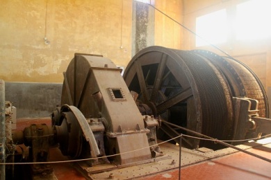 The winches that lifetd coal and lowered miners 2 km underground. 