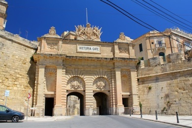 Victoria Gate at the entrance of the walled town part of Valletta for access from the Customs Port. 