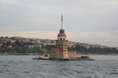 The lighthouse at the entrance to the “Golden Horn” of Istanbul. 