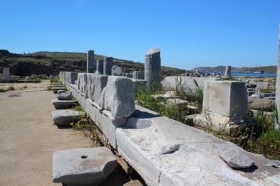 The remains of the main building in Delos. 