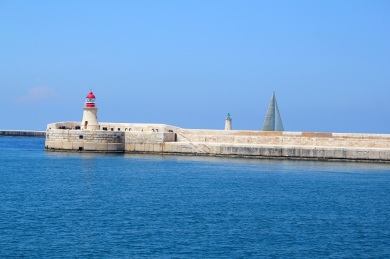 The channel markers of the Grand Harbour. 