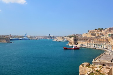 And looking back down the Valletta Harbour. 