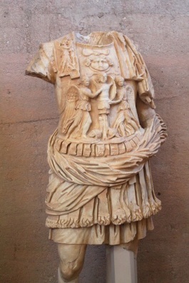 A statue in the ancient Corinth Museum. 