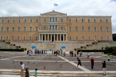 The Greek Parliament Building which was converted from a Palace of Otto and George. 