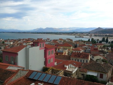 View from our Nafplio Hotel. 