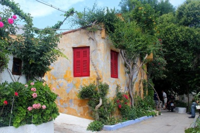 The oldest house still standing in the old part of Athens. 