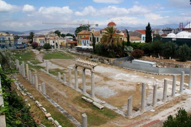 The remains of the Roman Agora (market place).