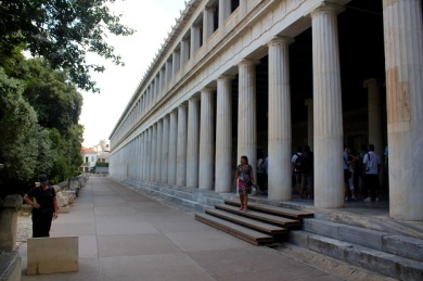 The Stoa up close. It would have been a huge market place in its day. 