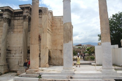 Hadrian's Library ruins. 