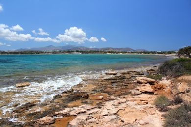 Santa Maria beach on the north east of Paros. 