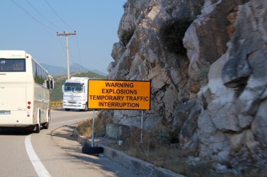 Road hazards in Greece. 