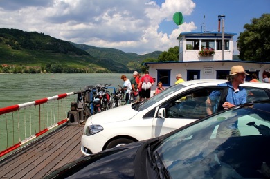 3 cars and 45 bicycles on the ferry. 