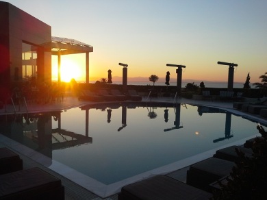 Aah... Sunset by the pool. 