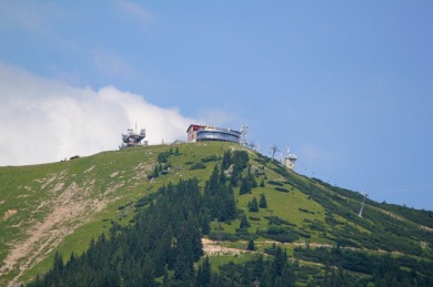 The Ski lodge and chair lift near Mariazell. 