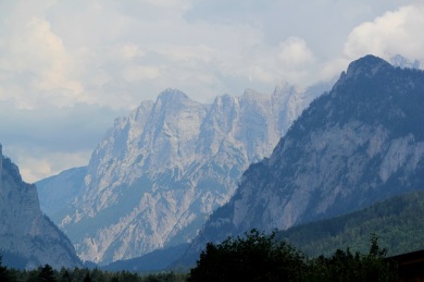 A pretty valley and steep mountains at Hall near the National Park in mid Austria. 