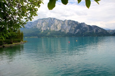 Lake Attersee is packed with summer tourists but still magnificent. 