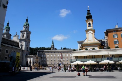 Another view of the main Salzburg Square from the Mozart Square. 