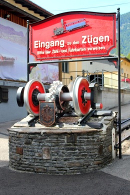 The beginning of the Schafbergbahn cog railway at St. Wolfgang. 