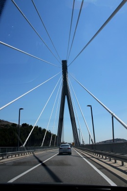 The new bridge as we enter Dubrovnik. 