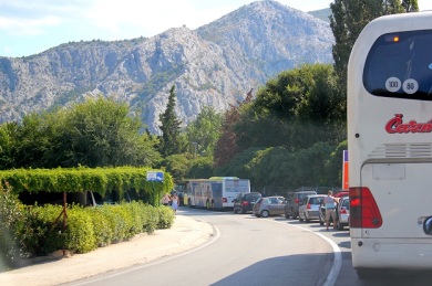 Yet another traffic jam in Croatia. 1km in 1 hour! 