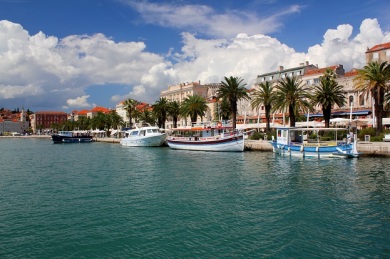 The promenade at Split Harbour. 
