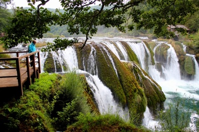 The falls at Strbacki Buk in the Una National Park further down stream. 