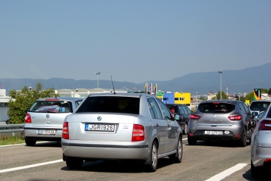 Yet another traffic jam in Croatia. 