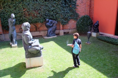 The back garden of Ivan Mestrovic's house where his Sculptures are now displayed. 
